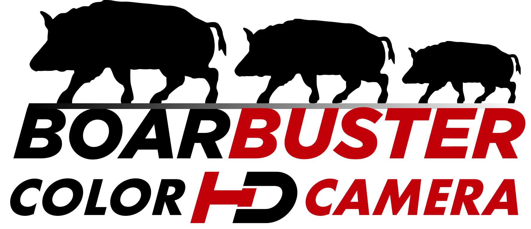 BoarBuster logo with hogs and deer silhouettes